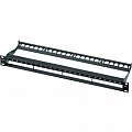 1U Copper Patch Panel (24x Lanscape), Black