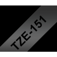 TZe-151 Nhãn tiêu chuẩn, chữ đen trên nền trong 24 mm