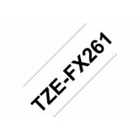 TZe-FX261 Nhãn siêu dẻo, chữ đen trên nền trắng 36mm