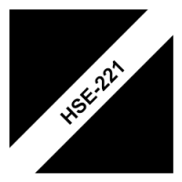 HSe-221 Ông co nhiệt, Chữ đen trên nền trắng 9 mm