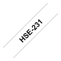 HSe-231 Ông co nhiệt, Chữ đen trên nền trắng 12 mm
