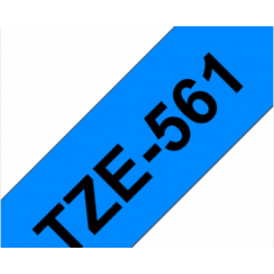 TZe-561 Nhãn tiêu chuẩn, chữ đen trên nền xanh dương 36 mm