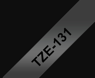 TZe-131 Nhãn tiêu chuẩn, chữ đen trên nền trong 12 mm