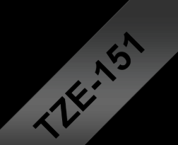TZe-151 Nhãn tiêu chuẩn, chữ đen trên nền trong 24 mm
