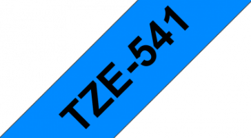 TZe-541 Nhãn tiêu chuẩn, chữ đen trên nền xanh dương 18 mm