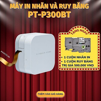 Máy in nhãn di động thế hệ mới Brother P-Touch Cube PT-P300BT