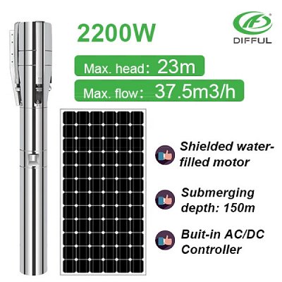 Hệ thống Bơm hỏa tiễn Năng Lượng Mặt Trời 2200W