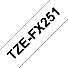TZe-FX251 Nhãn siêu dẻo, chữ đen trên nền trắng 24mm