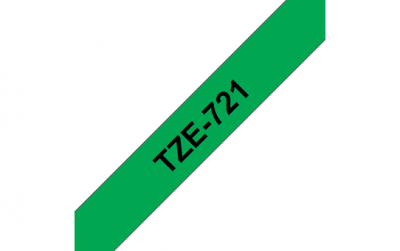 TZe-721 Nhãn tiêu chuẩn, Chữ đen trên nền xanh lá 9mm