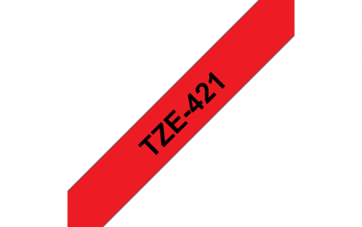 TZe-421 Nhãn tiêu chuẩn, chữ đen trên nền đỏ 9mm