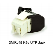 Volition 3M Cat.5e UTP RJ45 Jack, White, 8/Bag