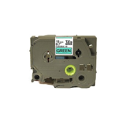 TZe-FX741 Nhãn siêu dẻo, chữ đen trên nền xanh lam 18mm
