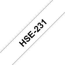 HSe-231 Ông co nhiệt, Chữ đen trên nền trắng 12 mm