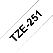 TZe-251 Nhãn tiêu chuẩn, chữ đen trên nền trắng 24mm