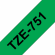 TZe-751 Nhãn tiêu chuẩn, chữ đen trên ...