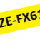 TZe-FX611 Nhãn siêu dẻo, chữ đen trên ...