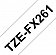 TZe-FX261 Nhãn siêu dẻo, chữ đen trên ...