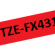 TZe-FX431 Nhãn siêu dẻo, chữ đen trên ...
