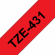 TZe-431 Nhãn tiêu chuẩn, chữ đen trên ...